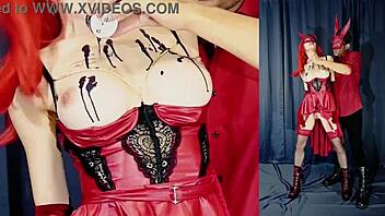 Halloween video part 1 features hot wax dripping on those big tits 😈🔥