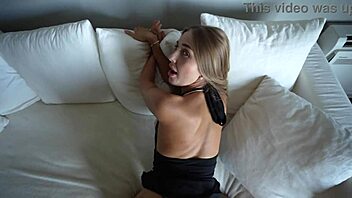 Blonde babe with big tits seduces me into passionate fucking with deepthroat orgasm and cumshot