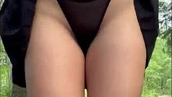 Adult games lead to passionate sex in the forest with deepthroat and creampie