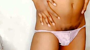 Standing fuck while locked in chastity cage