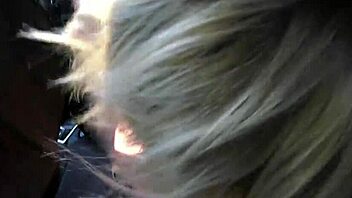 Blonde cougar gets wild fucking hard in the car with intense passion
