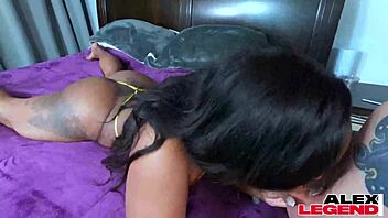 Ebony temptress Cher Adele gets a raw fuck as a pity prize, deepthroating and riding rough in big ass action.