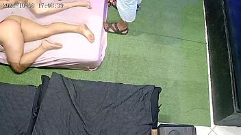 I recorded my friend on the bed dreaming with my cellphone.