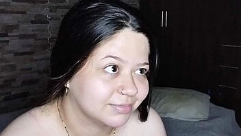 The Argentinian babe tested her new light ring, then rode her friend's cock with wet pussy in the bathroom.