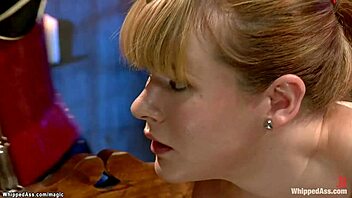 Bound Dyke Slave Endures Ass Spanking And Whipping