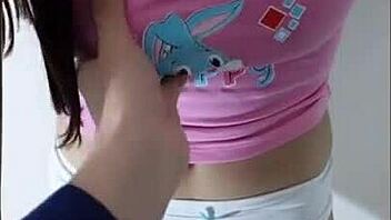 Discussing a curvy Latina teasing in jeans with natural tits and spanking in a homemade first-time clip