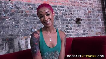 Tasha Reign And Skin Diamond In Interracial Lesbian Dildo Fun