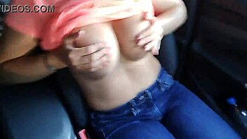 Big Tits Flashing Subtly In The Car Outdoors