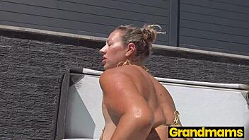 come to grandma as bbw kathy gets fucked deep at grandmams with wet pussy action
