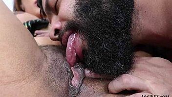 Exploring a big-ass Latina teen with hairy pussy and silicone tits in action