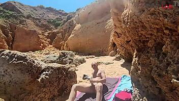 hey check this oceanic blowjob on the beach with deepthroat handjob and cum in mouth 😏🌊