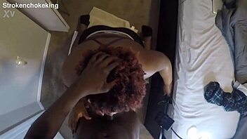 In this BDSM scene, ebony BBW Miss Thicklips gets deep throat training with a monster black cock.