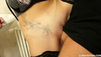 Sweet chesty teen, wanna fuck hard in public toilet with stockings on?