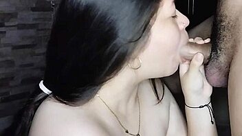 The Argentinian babe tested her new light ring, then rode her friend's cock with wet pussy in the bathroom.