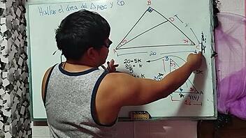 Asian Nerd Student Explores Bedroom Triangle With Teacher