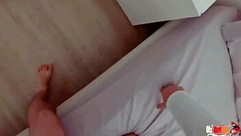 hey, what if sexy milf shares bed with guy and masturbates right next to him?