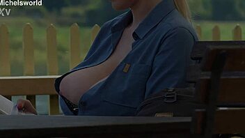 Hiking Trip - Downblouse Saggy Tits And Public Exposed In Outdoor Bdsm