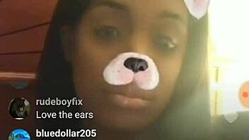 hushh money with huge boobs ebony babe live on instagram for cash