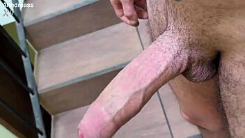 Amateur Flashes Huge Cock Outdoors For Public Handjob Cum