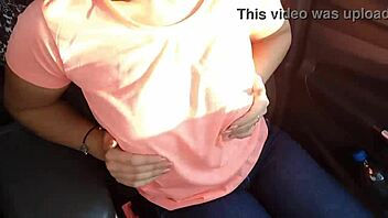 Big Tits Flashing Subtly In The Car Outdoors