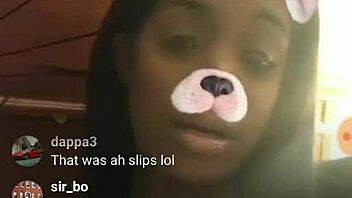 hushh money with huge boobs ebony babe live on instagram for cash