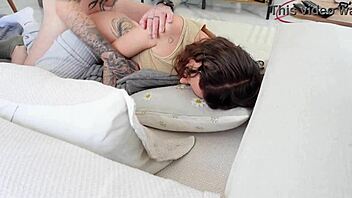 The young worker returned from her night shift at McDonald's, only to find her roommate ready for intense anal action and a creampie finish