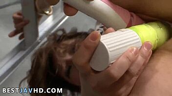 experience the allure of yukina mori's trimmed area and chest play in a steamy session