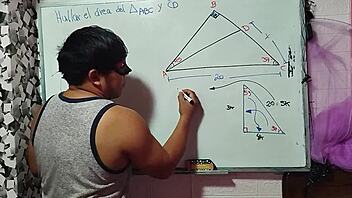 Asian Nerd Student Explores Bedroom Triangle With Teacher