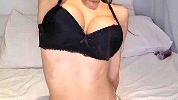 Hey, check out this skinny Brazilian teen shoving a dildo in her pussy to tease her roommate during workout