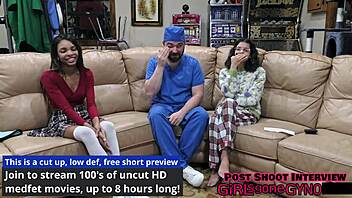 Solana's First Gyno Exam Features Close-Up Anal Fingering, Pussy Spreading, and Teen Fetish Tickling in Gloves