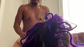 Broke purple dreadhead emo goth takes rough pounding from hard dick
