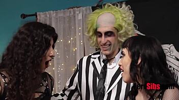 i'm like, bettlejuice beetlejuice halloween skirt fun with pussy juice in group action, ya know?