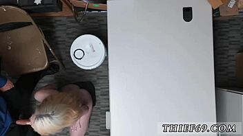 Teen eye rolling compilation with petite blonde in uniform