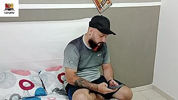 Latina tastes various sauces on big cock then gets pussy fucked hard until full creampie in spanish porn part 1