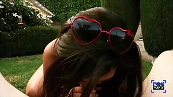 insatiable social star frida sante milks pecker in backyard pov