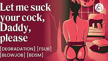 She gets a facial as submissive brat craving to be his sexual toy in bdsm roleplay