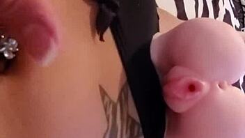 Petite Emy Angel Touches Her Pussy with Dildo in Sexy Solo Masturbation