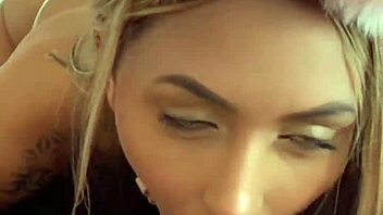 Oh damn, watch this 18yo blonde latina with small tits rimjob then ride my big cock pov to cum.