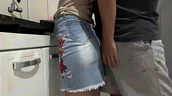 Skinny Brunette Maid In See-Through Skirt Gives Blowjob And Gets Assfucked In Full Video