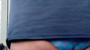 He secretly enjoys slipping into his wife's teasing panties for personal thrill.