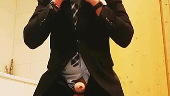 why am i masturbating in this business suit?
