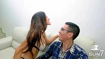 Japanese man assists lost girl and gets rewarded with intense anal action