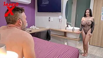 Intense Hardcore Fucking of Argentine Maid with Big Boobs and Ass in Hotel Room Leading to Squirting Orgasm