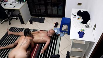 Blonde housewife offers ass to loan shark for paying off cuckold husband's debt in doggystyle