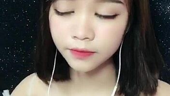 korean asian beauty shows off sexy moves on uplive webcam livestream