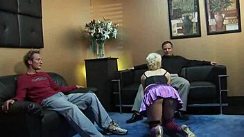 Satine Spark Young 18+ Blonde Babe Strips In Satin And Rides Cock In Doggystyle Fucking With Cumshot