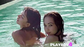 These beautiful Asian teen 18+s, Kit Rysha and Cara Pin, casually undress outdoors showing petite bodies and small tits.