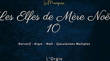 french dirty talk orgy with santa's elves group