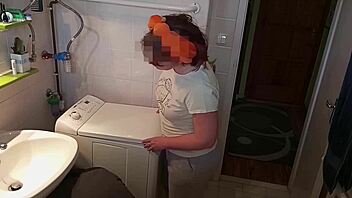 Hey, check out this sexy mature wife getting it on with the repairman while her husband naps