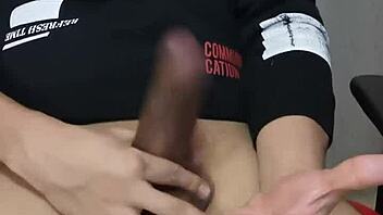 Amateur Guy Moans Loudly While Watching Chaturbate, Leading to Intense Shaking Orgasm with Huge Monster Cock in 4K